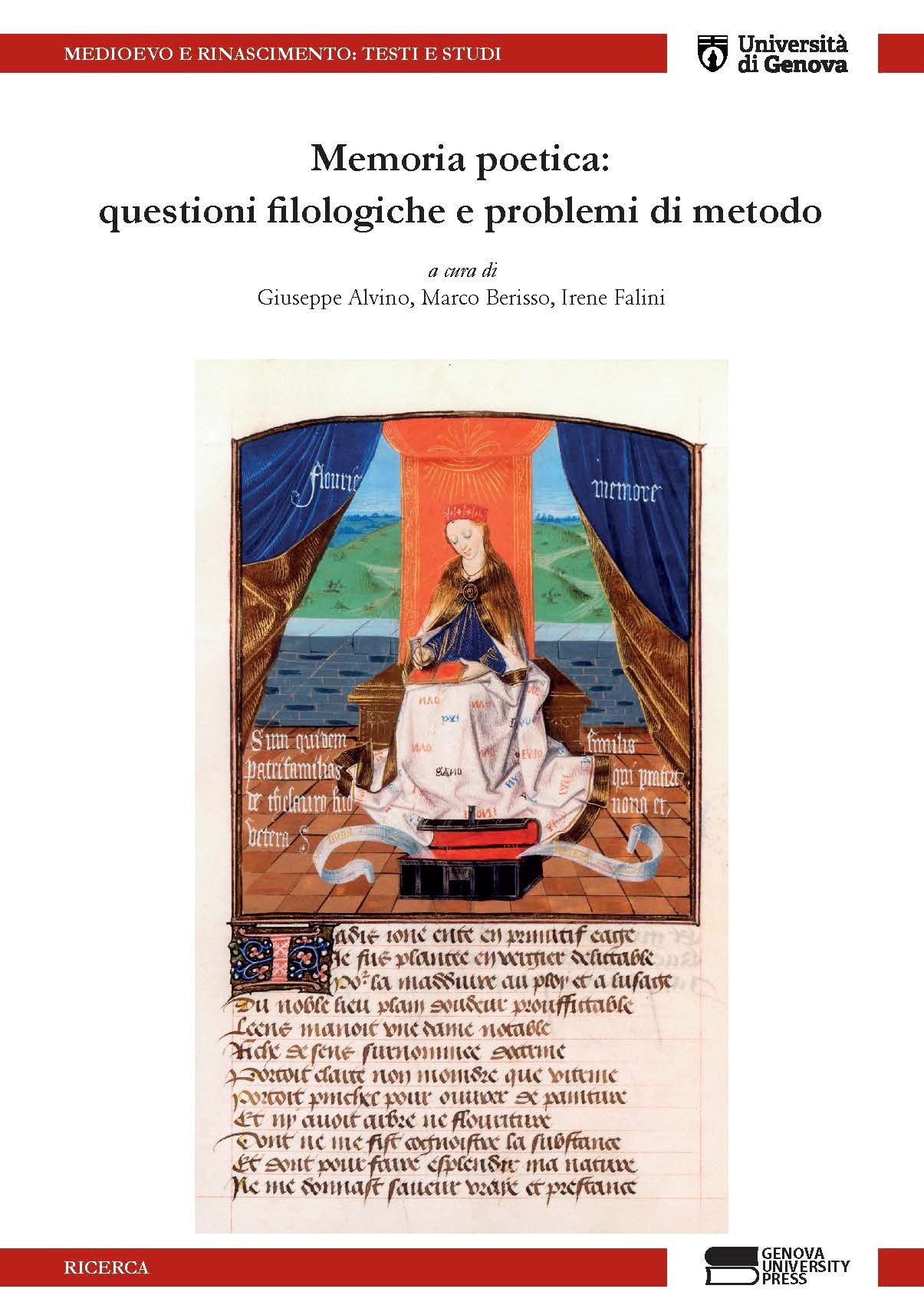 Copertina libro Memoria poetica