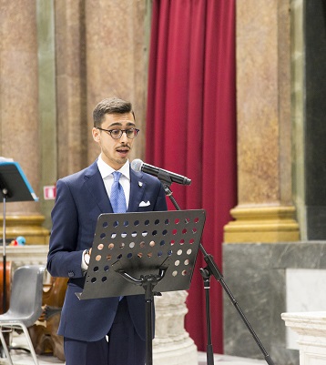 Il saluto del rappresentante degli studenti, Simone Botta