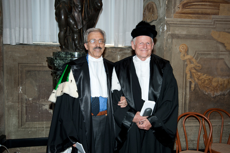 Bruno Buchberger con il prof. Robbiano