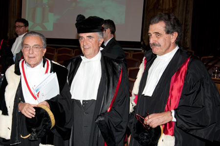 Juan Carlos Parodi con il Rettore e Domenico Palombo