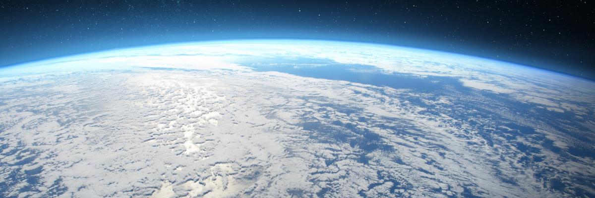 la Terra vista dallo spazio