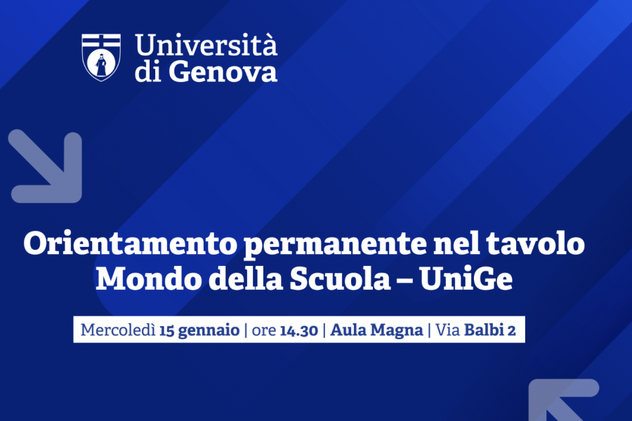 Locandina Orientamento permanente nel tavolo Mondo della Scuola - UniGe