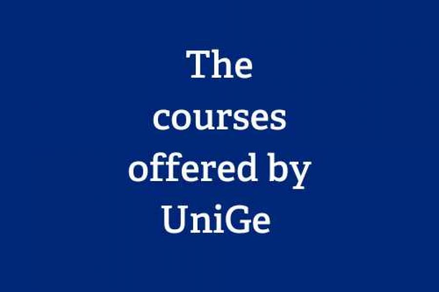 The courses offered by UniGe 