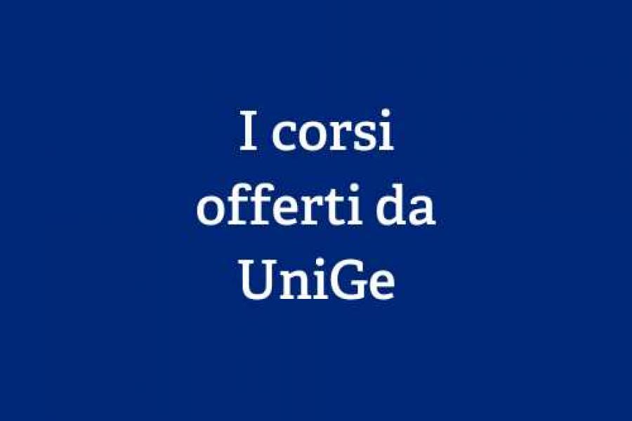 I corsi offerti da UniGe