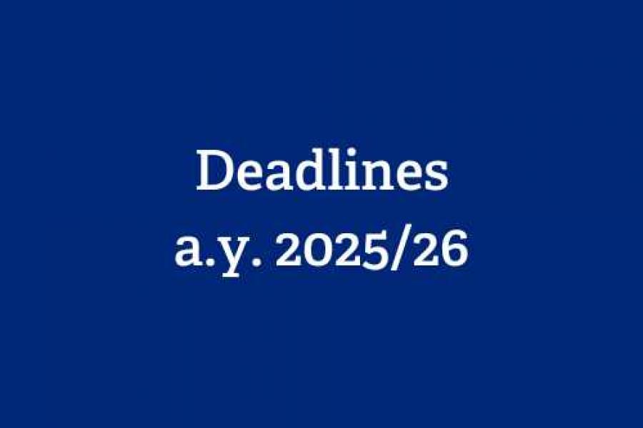 deadlines a.y. 2025-26