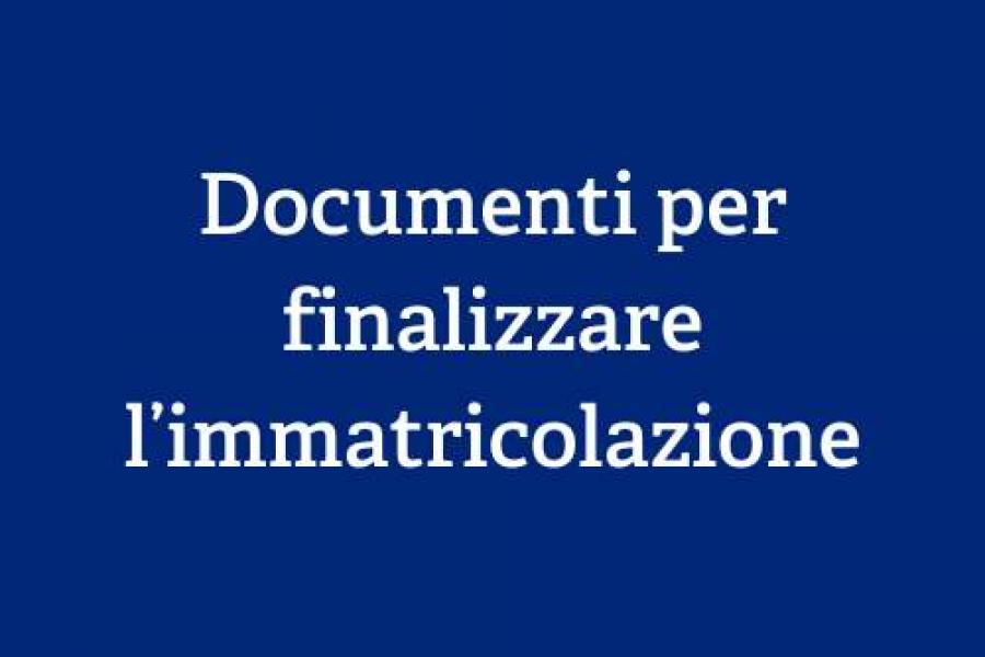 Iscrizioni internazionali documenti - card