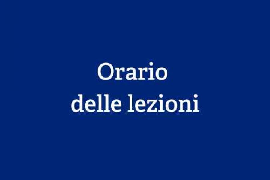 Orario delle lezioni