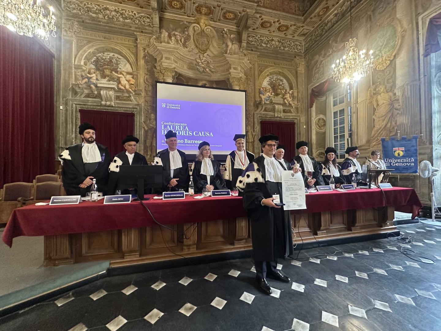 Stefano Barrese laureato UniGe ad honorem